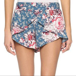Free People Extreme Crossover Floral Shorts